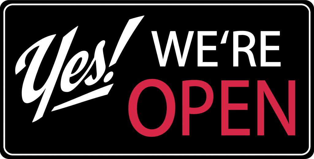 Yes we were. Retro стикер open. We are open. We opened. We open Monday.